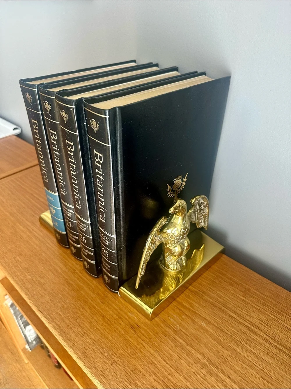 🦅 Vintage Virginia Metalcrafters Solid Brass Eagle Bookends – Model 8-14